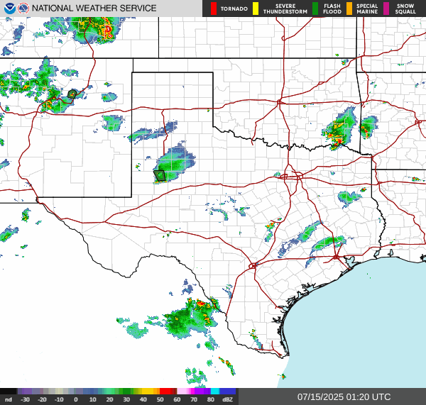 Weather radar map