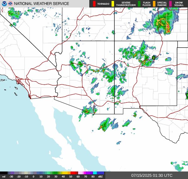 Weather radar map