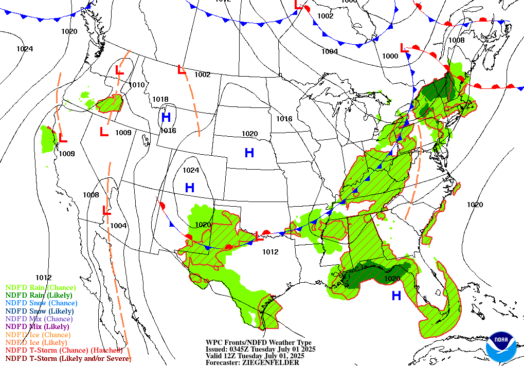 Weather radar map